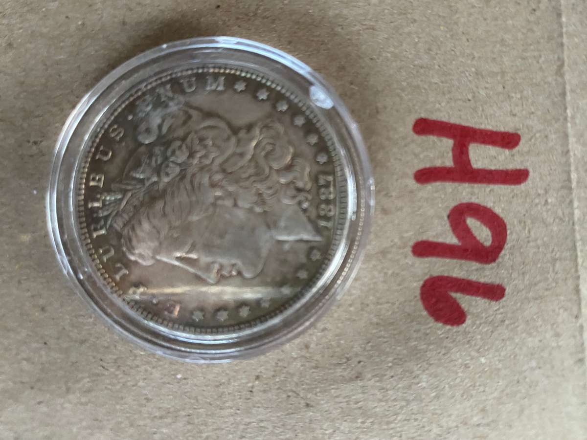 RARE 1887 USA Silver Morgan dollar