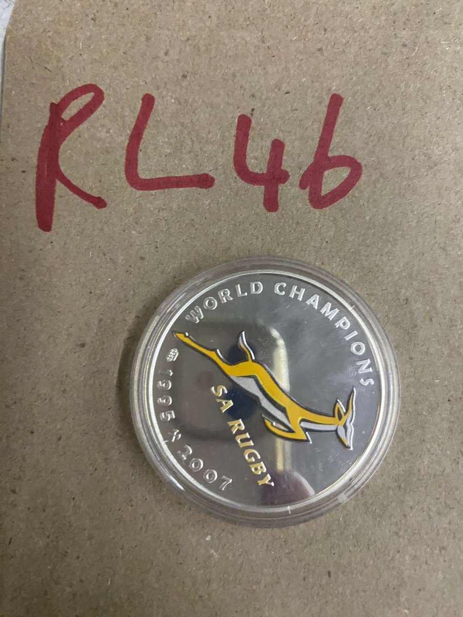 1995 and 2007 World Cup Silver proof Coin - Mandela long walk to freedoim