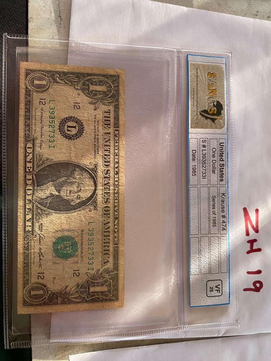 United States - Krause#474 - One Dollar 1985 Series - SANGS graded VF25