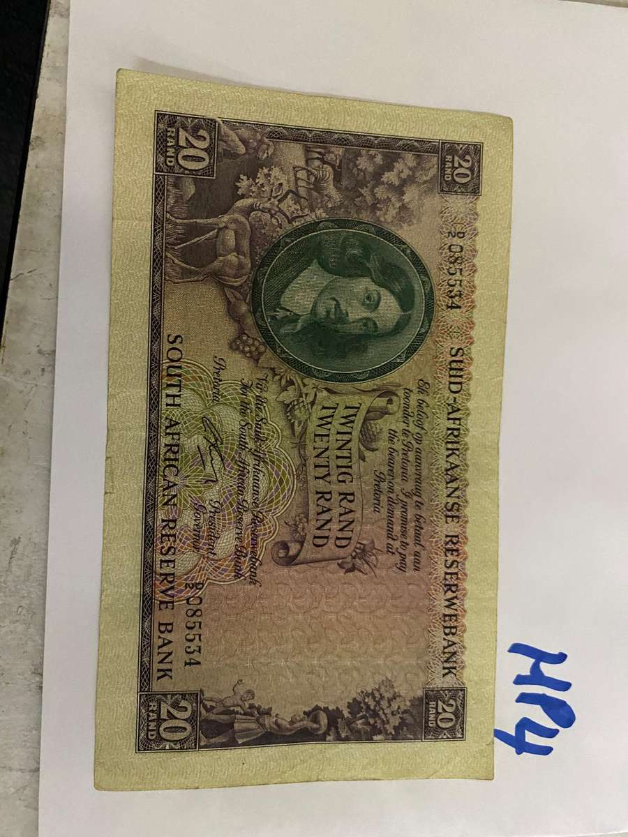 1 X Great and excellent Rissik South Africa R 20 banknote -