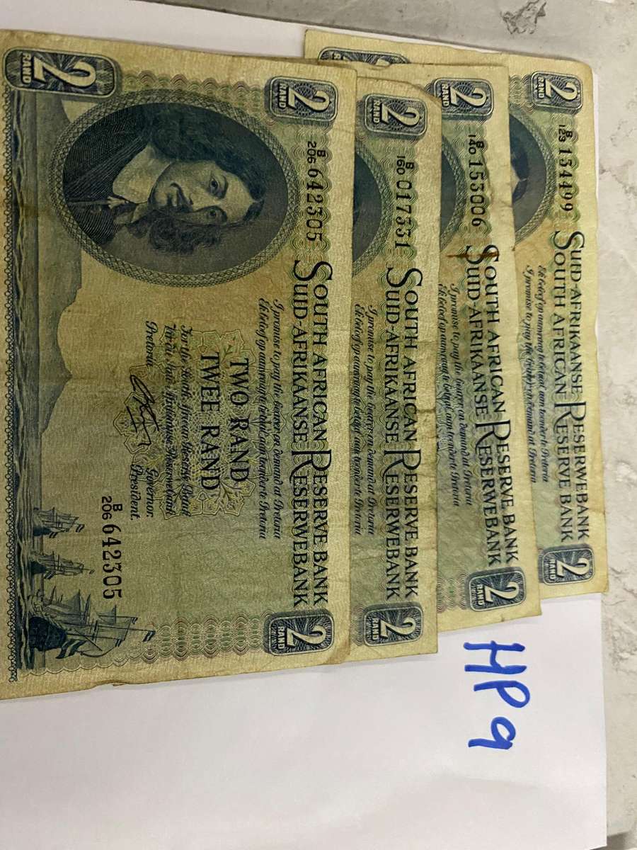 4 x Great South Africa R2 bank notes - Rissik