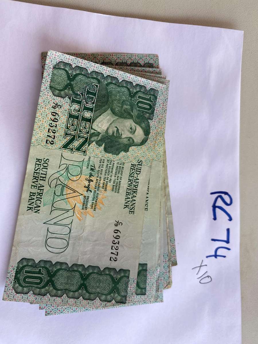 10 x South Africa great bank notes - TW de Jongh - One bid to take all