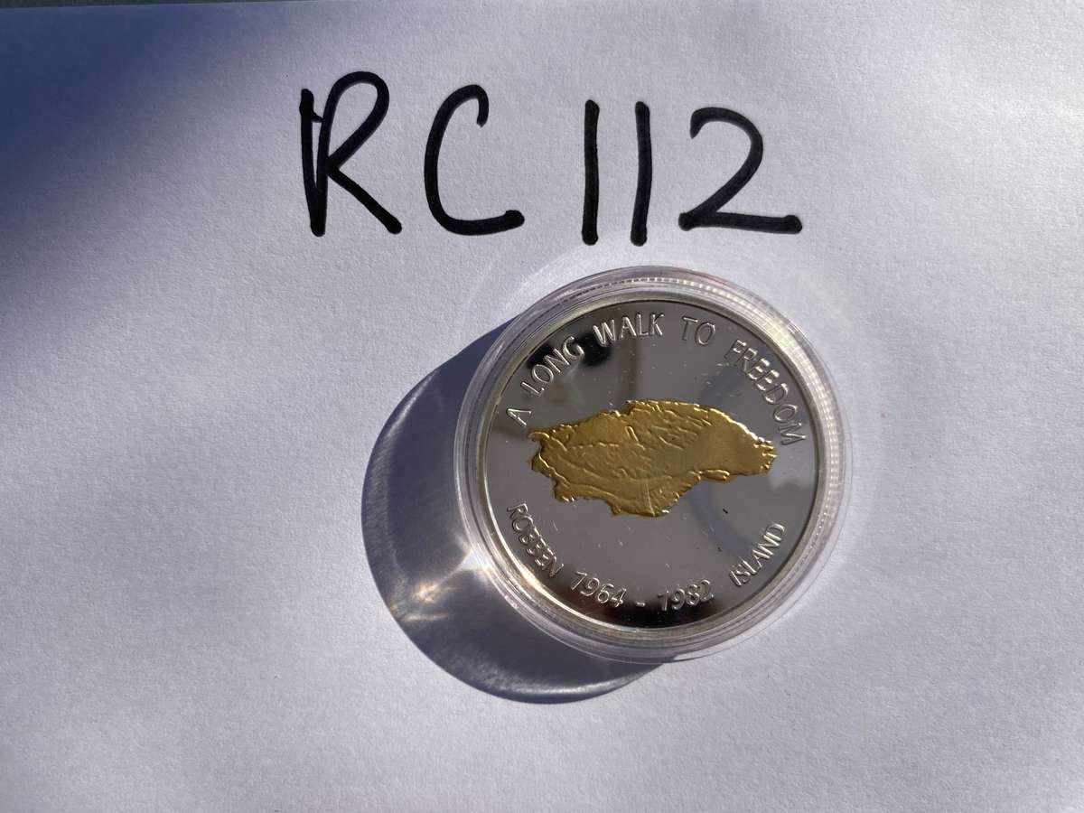 1964 to 1982 A Long Way way to Freedom - Mandela - Highly sought after Silver meddallion