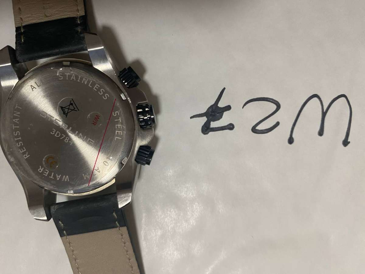 High Value EXCELLENT - Sterling men's quartz chronograph watch, model 3D784 See pictures below