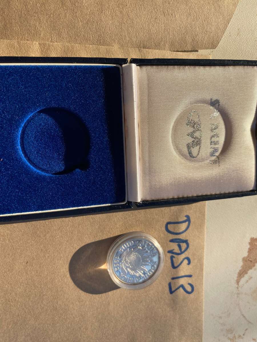 1992 South Africa Silver proof R1 - Deo Gloria - SAM box