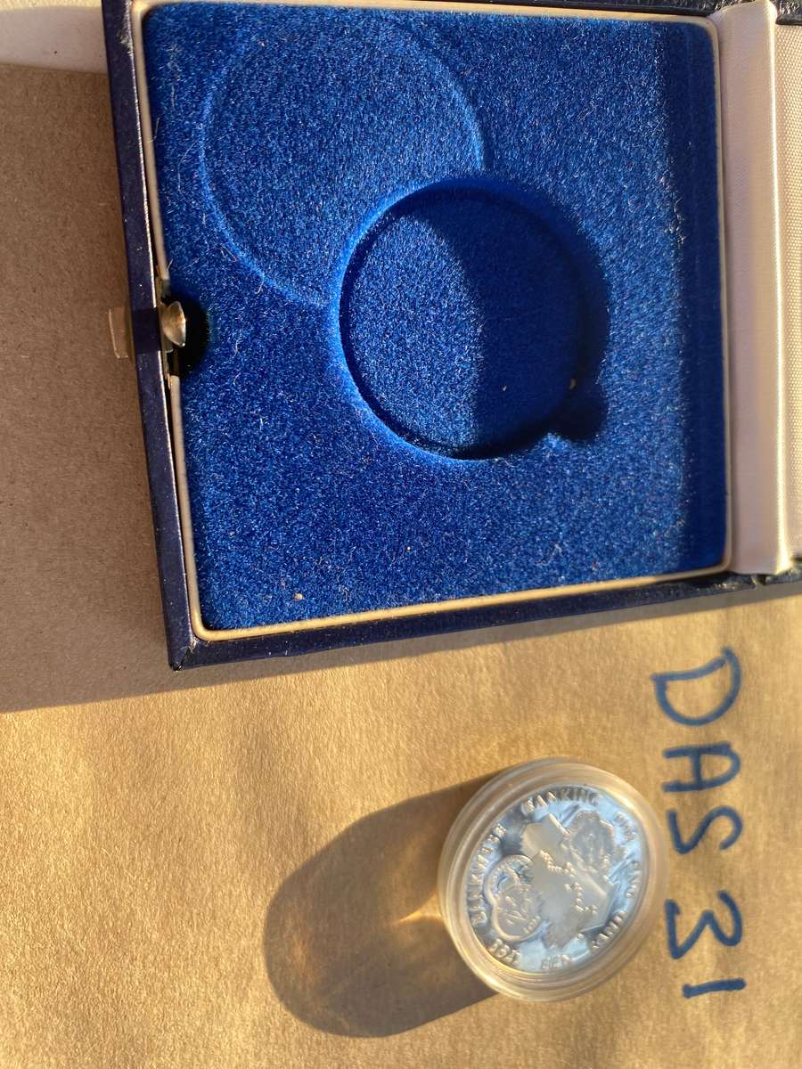 1993 South Africa Silver R1 - Banking/Bankwese - Proof coin. SAM Box