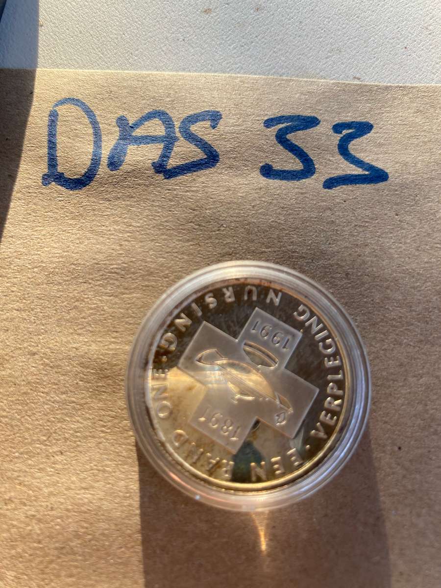 1991 South Africa silver Proof R1 - Verplegig/Nursing IN SAM BOX