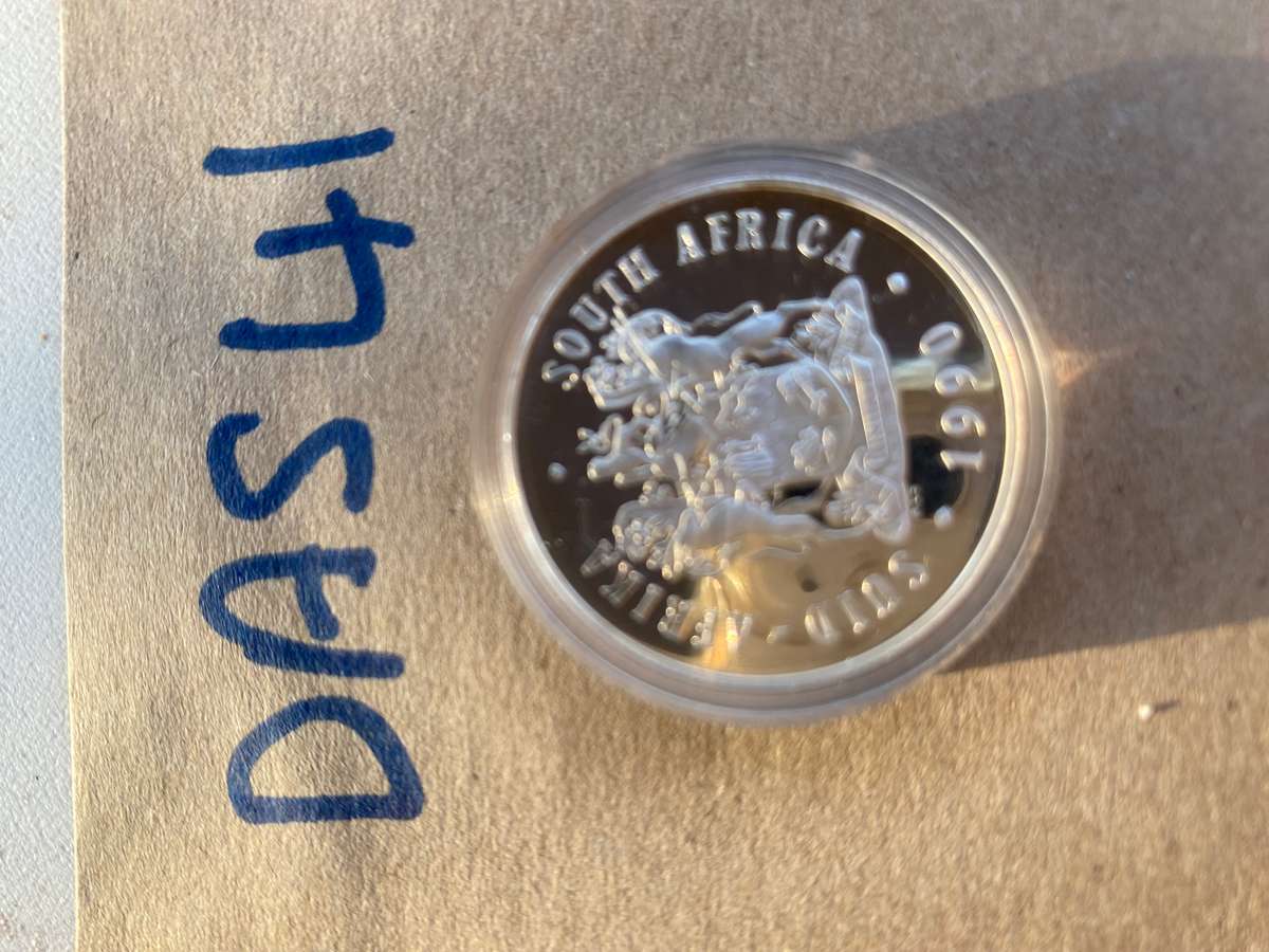 1990 South Africa Silver Proof R1