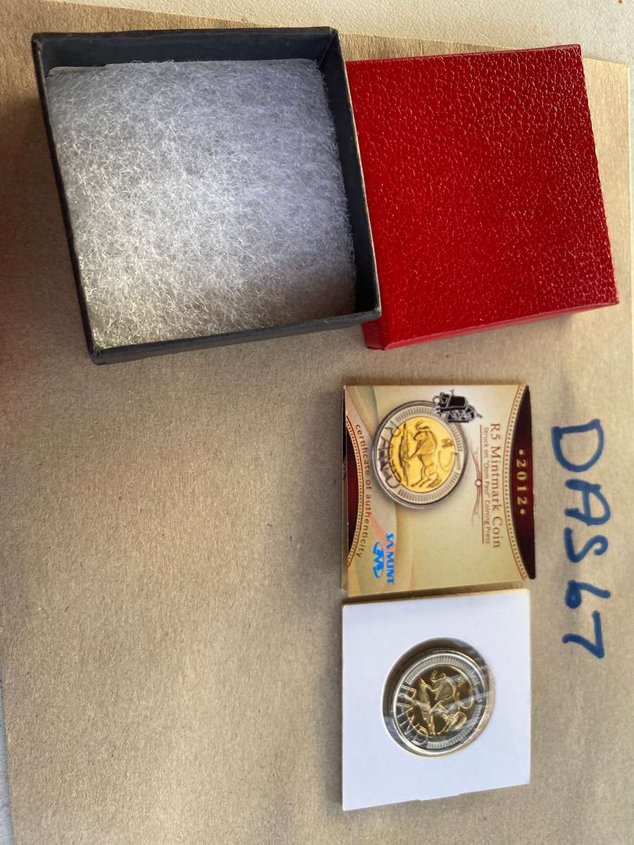 2012 South Africa - Struck with Oom Paul munt press, R5 with cert and in SAM Box