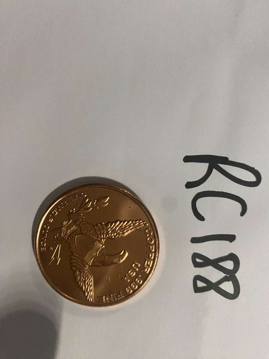 12 x 1 Ounce Pure copper coins - Vietnam Veterans. - Bid per coin - UNC