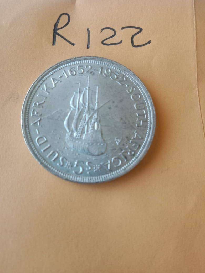 1952 SA Union Silver 5 Shilling