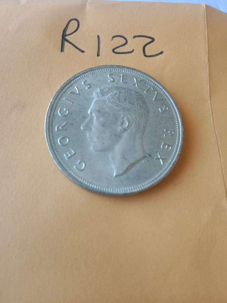 1952 SA Union Silver 5 Shilling