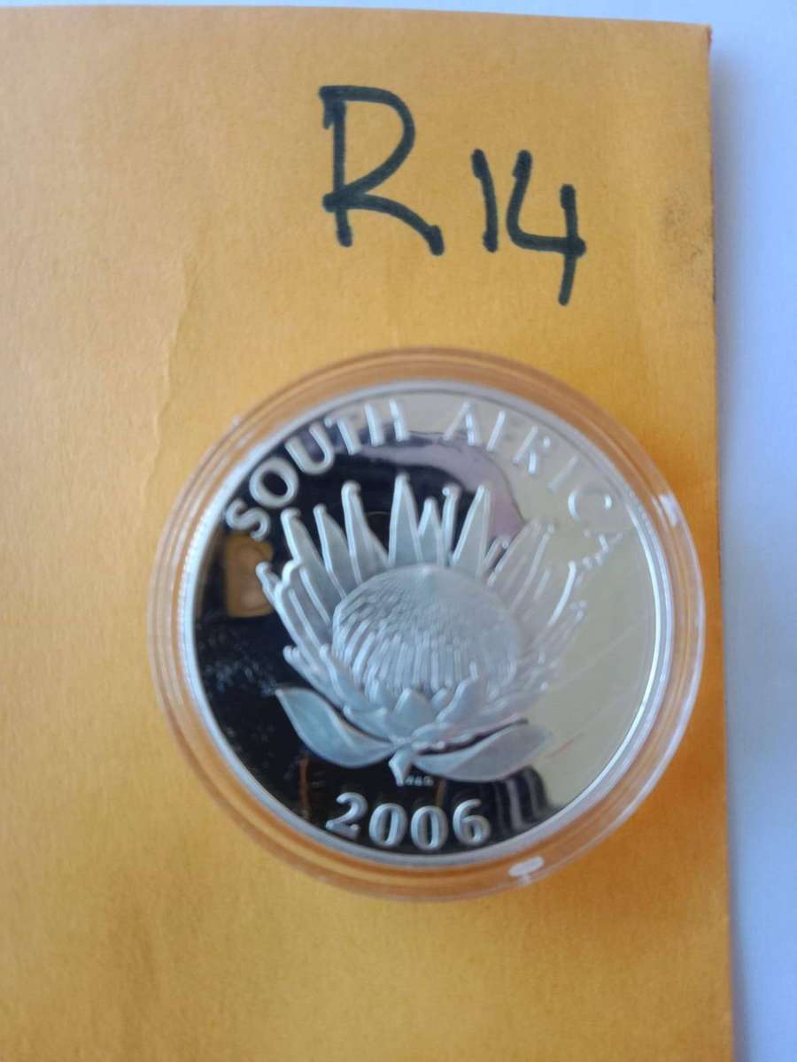 2006 South Africa Silver proof R1 - Desmond Tutu with certificate