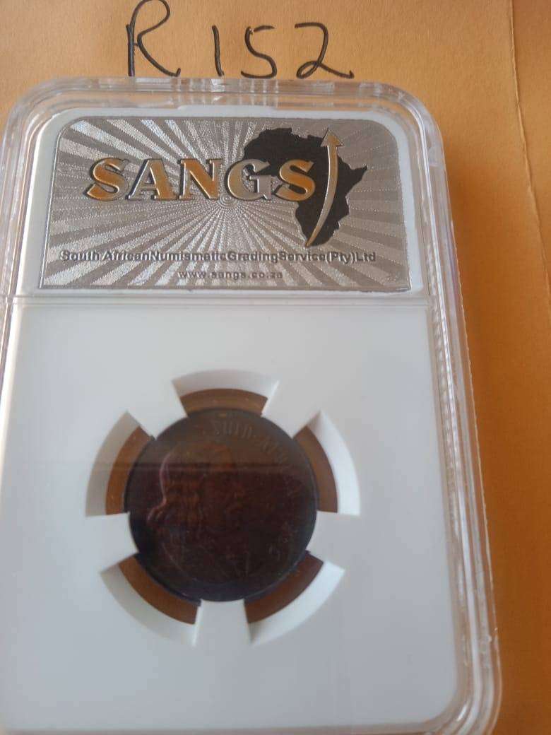 1966 SA Graded 2 cent - Afr - AU 58 RB