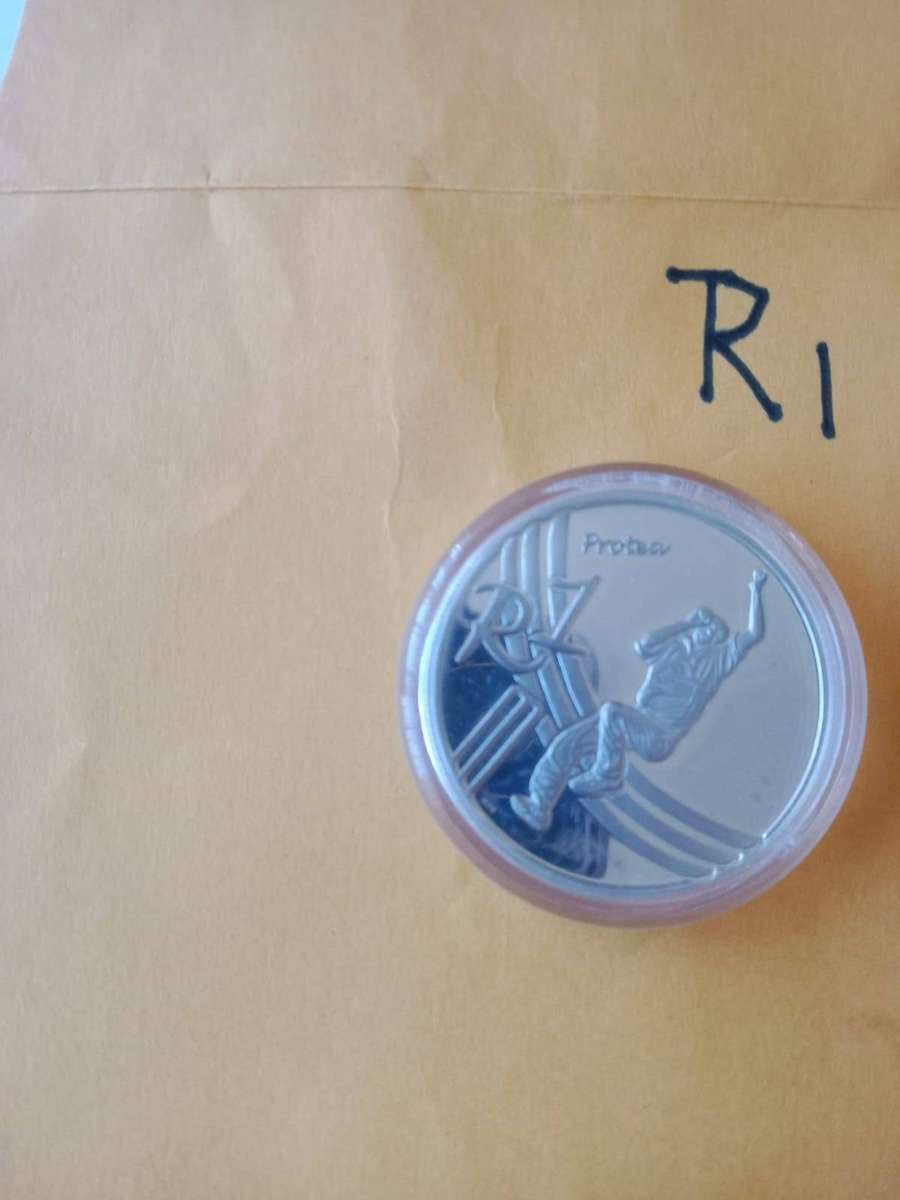 Very Rare - 2003 South Africa silver R1 - Cricket - Protea Series