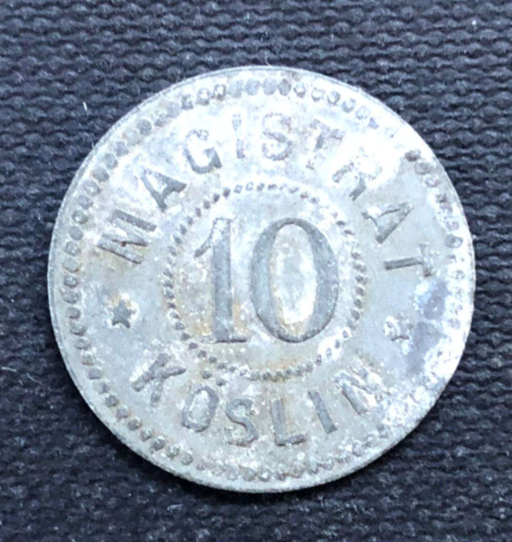 PRUSSIA POLAND 1917 10 Pfennigs Emergency Coin Low Mintage