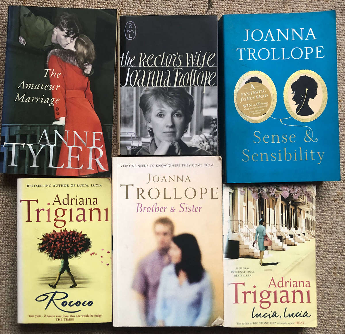 The Amateur Marriage by Anne Tyler The Rector's Wife by Joanna Trollope Lucia Lucia by Adriana......
