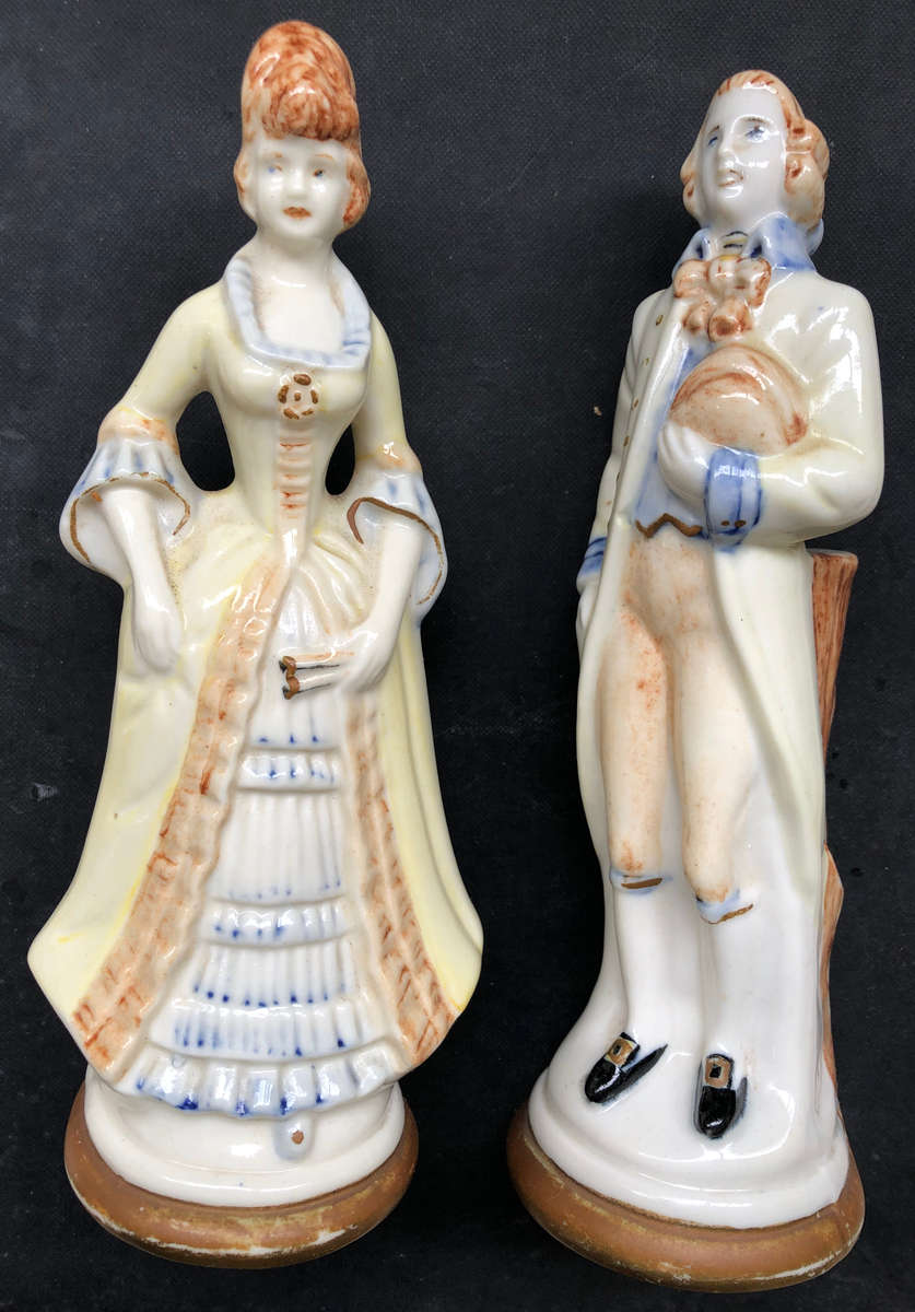 ROYAL VERMONT PORCELAIN PAIR OF FIGURINES SIGNED TUPPER