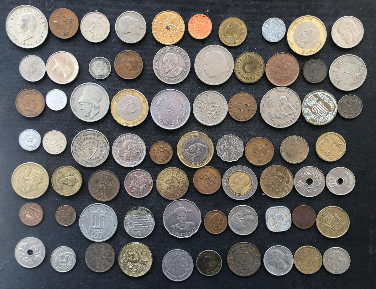 Collection of 70 World Coins