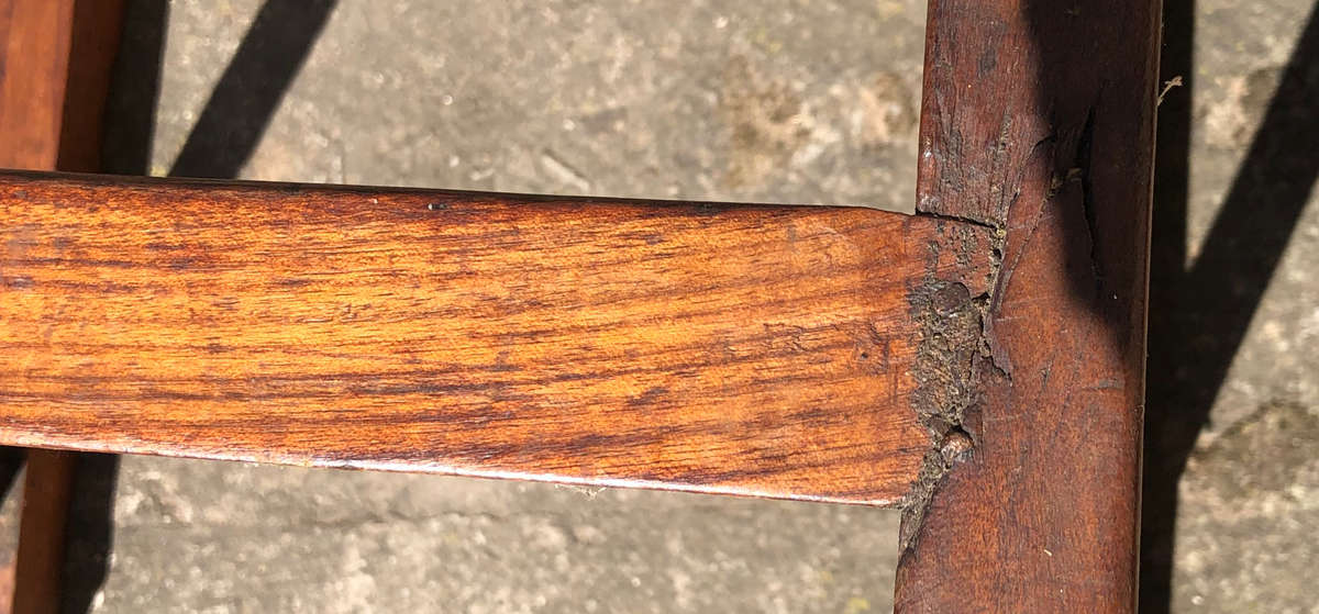 STINKWOOD CAPE REGENCY RIEMPIE CHAIR ANTIQUE