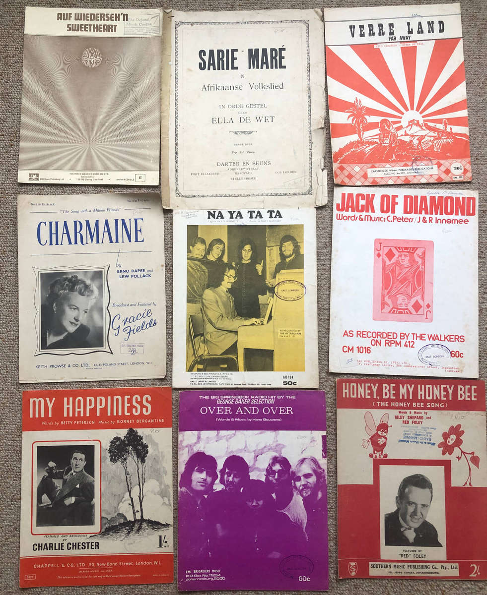 Sheet Music Collection of 52 Items as Listed