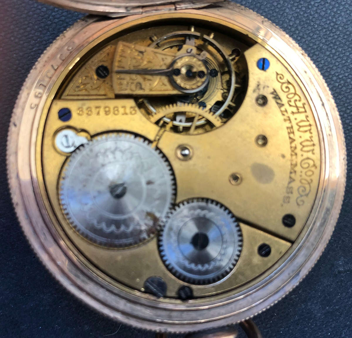 POCKET WATCH ANTIQUE HUNTING AMERICAN WALTHAM MONARCH CIRCA 1896