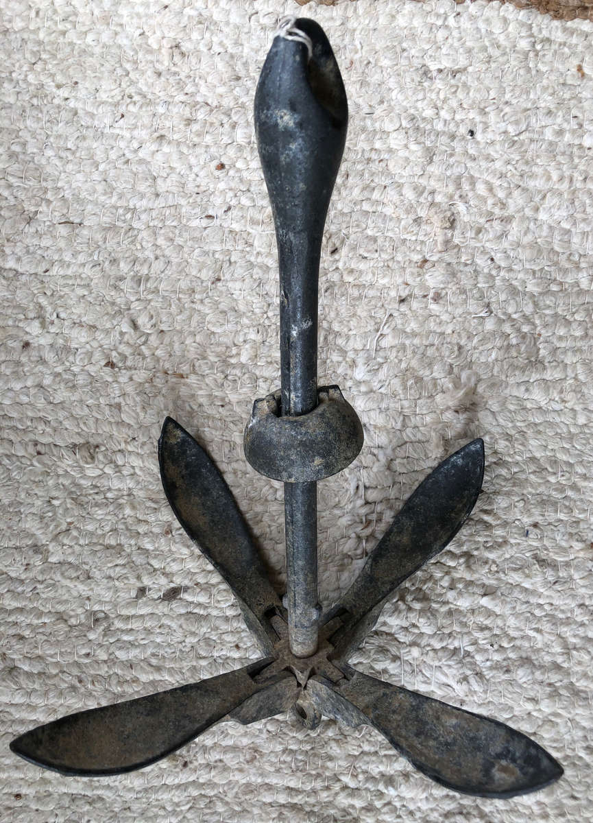 ANCHOR VINTAGE FOLDING 6KG GRAPPLING GALVANIZED SIGNED HKG6KGS