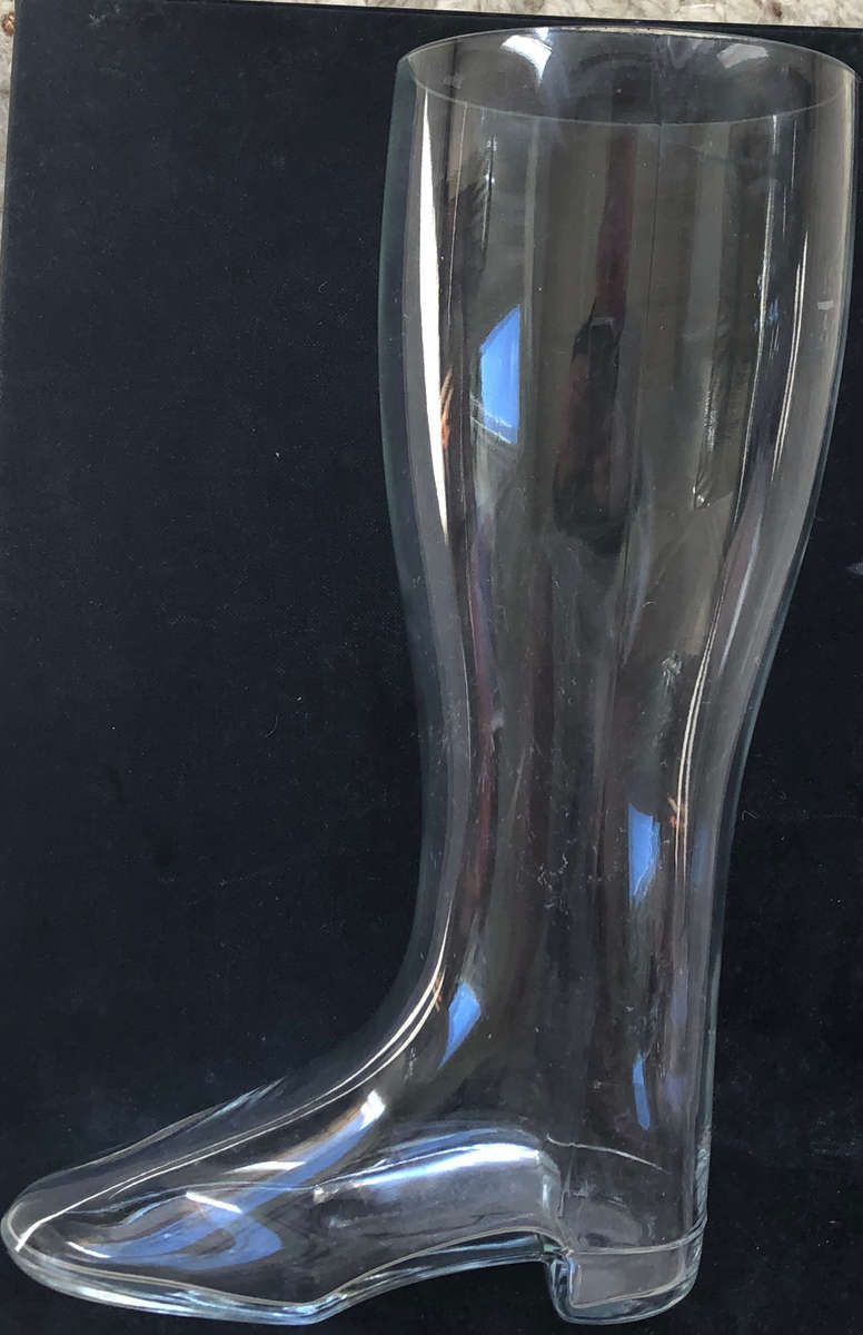 GLASS BEER BOOT (BOAT) ONE LITRE ORIGINAL VIENNA STOLZE GLASINDUSTRIE