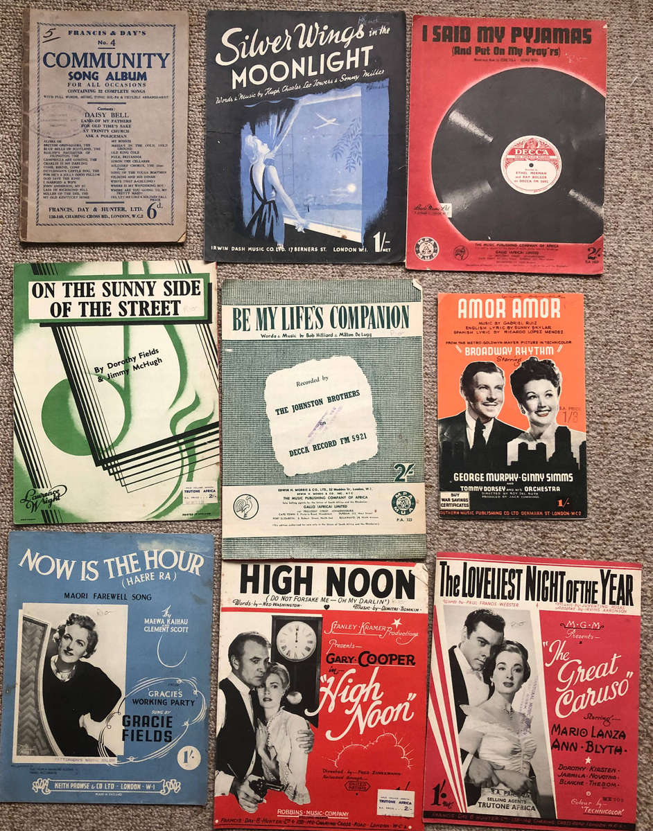 Sheet Music Collection of 53 Items as Listed
