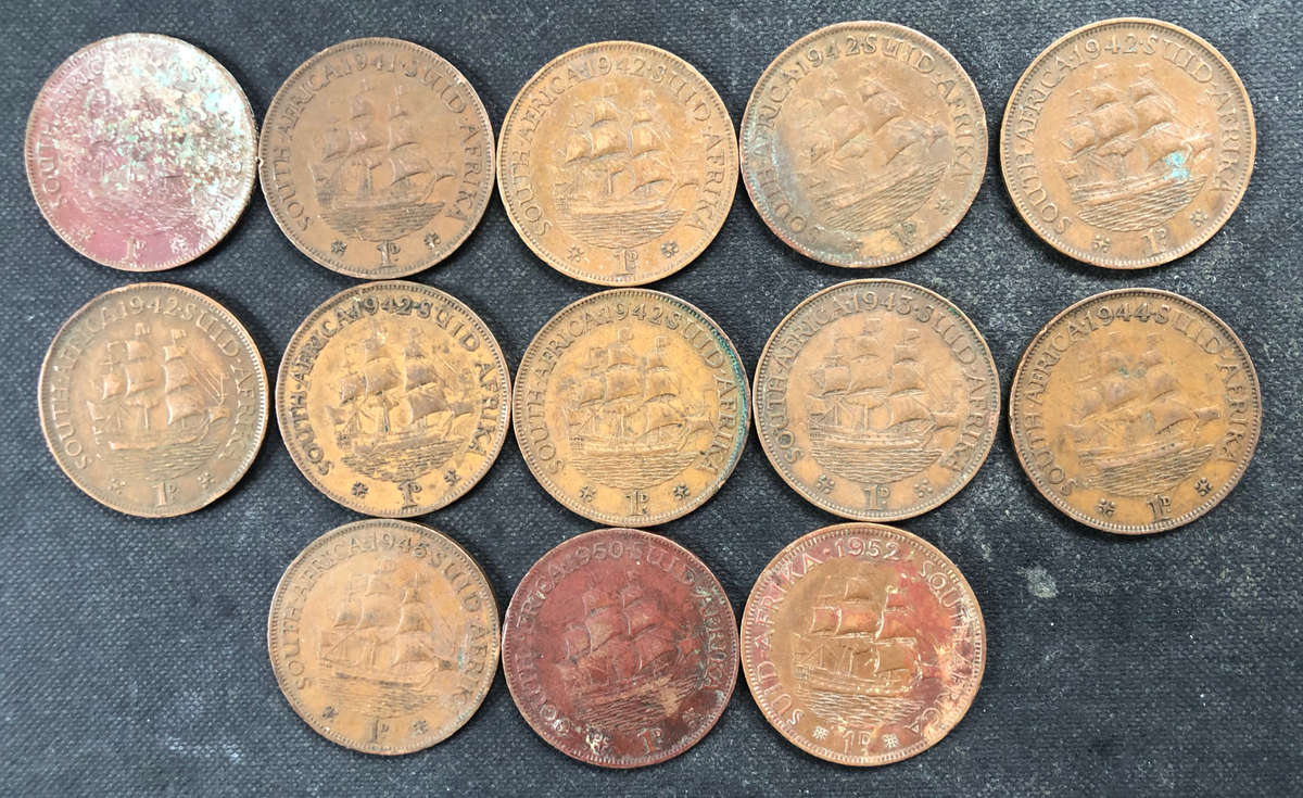 Penny 1937 1941 1942 x 6 1943 1944 1945 1950 1952 UNION SA