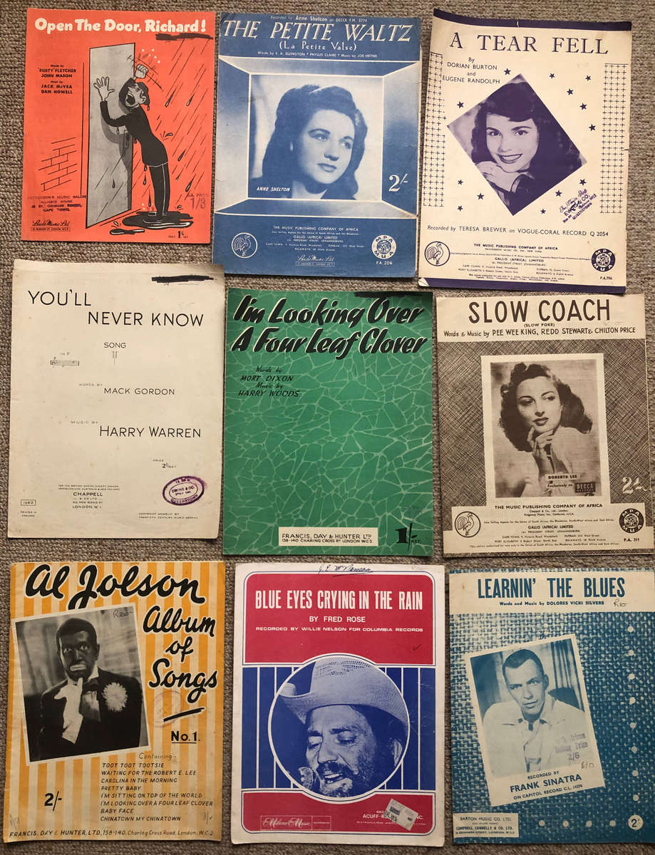 Sheet Music Collection of 53 Items as Listed