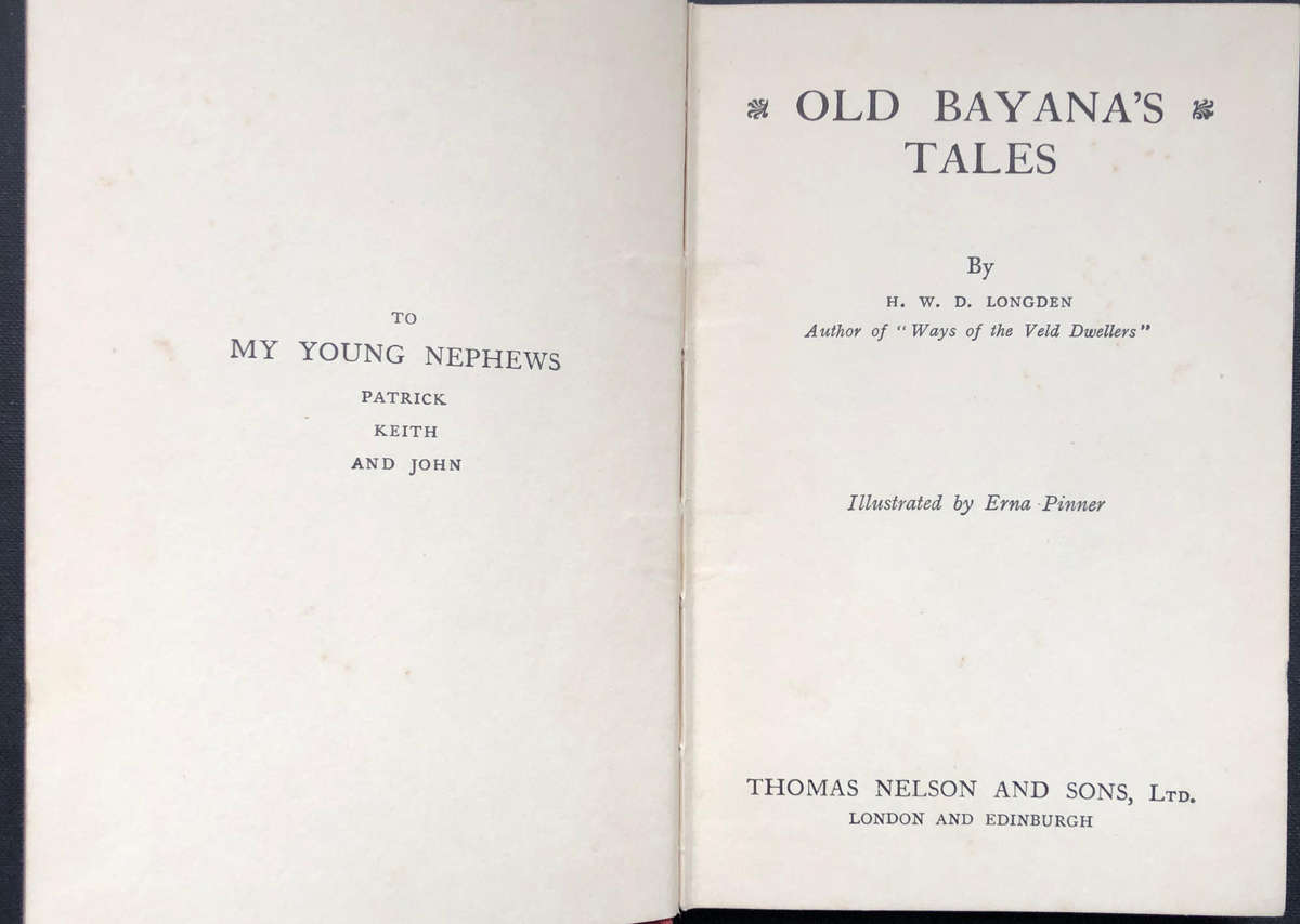 Old Bayana's Tales by H W D Longden 1939