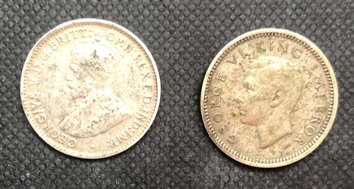 Silver Australia Three Pence 1912 New Zealand Three Pence 1937