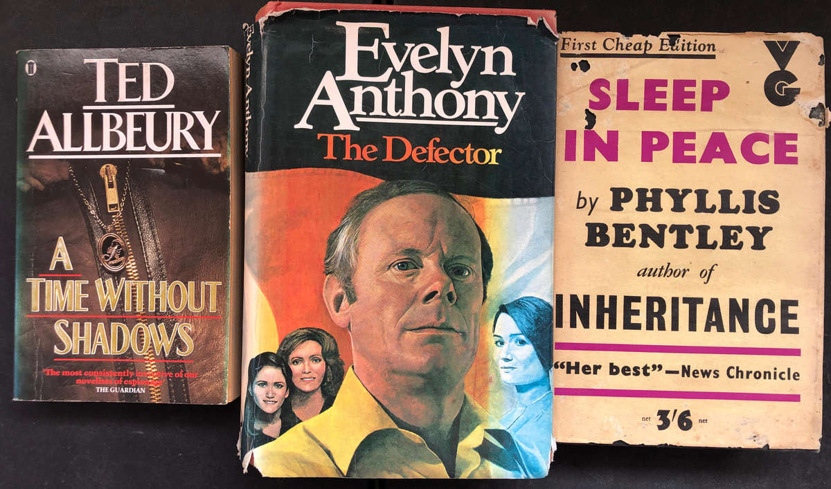 Sleep in Peace by Phyllis Bentley The Defector by Evelyn Anthony A Time without Shadows by Allbeury
