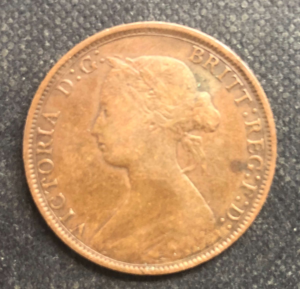 HALF PENNY 1871 BRITISH VICTORIA YOUNG HEAD