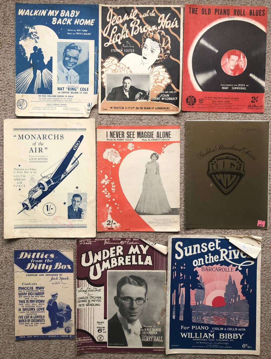 Sheet Music Collection of 52 Items as Listed