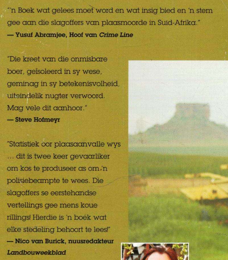 Plaasmoorde ---  Slagoffers Vertel Self  --  Carla van der Spuy