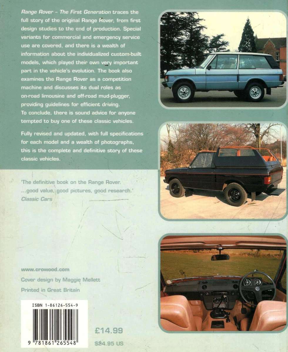 Range Rover  The First Generation  --  James Taylor and Nick Dimbleby