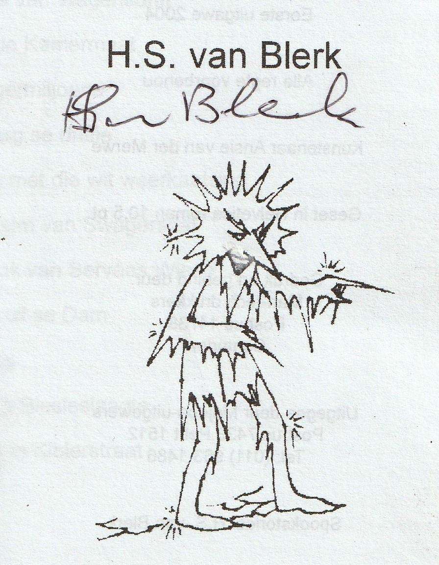 Spookstories  --  H S van Blerk  --  Geteken