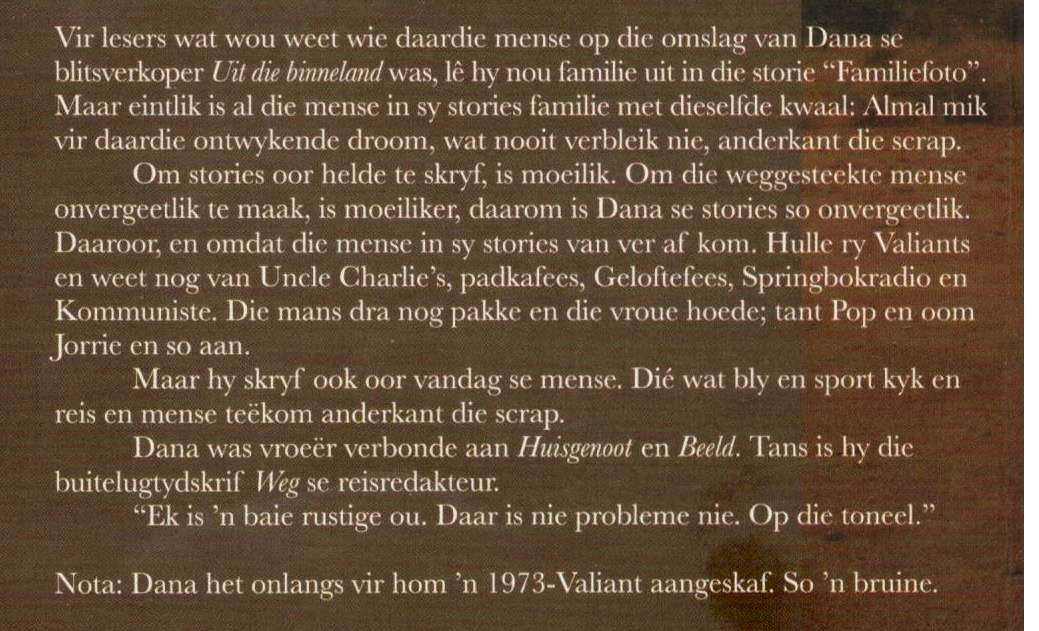 Anderkant die Scrap   --  Dana Snyman