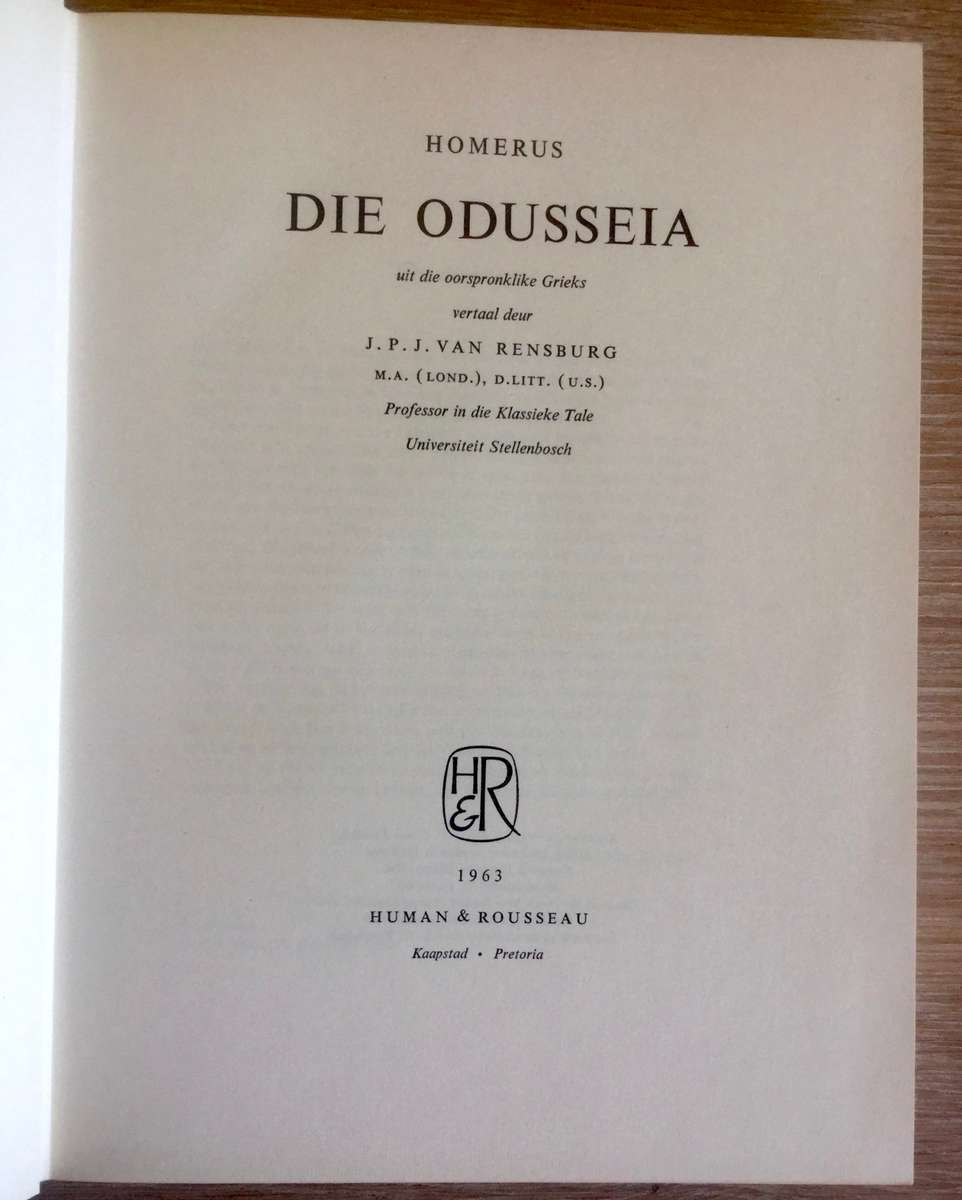 Homerus -- Die Odusseia