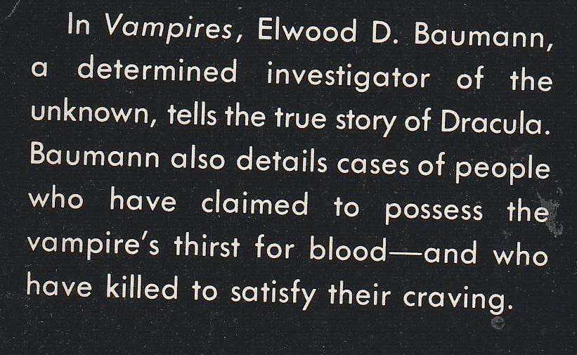 Vampires  --  Eldwood D Baumann