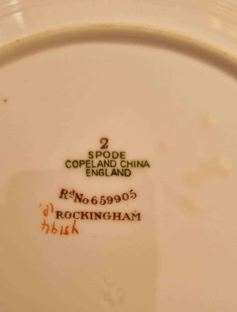 Antique SPODE Copeland China, England plate:  Rockingham pattern