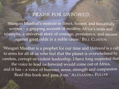 UNBOWED: One Woman's Story, by Wangari Maathai (1st edition) Hardcover