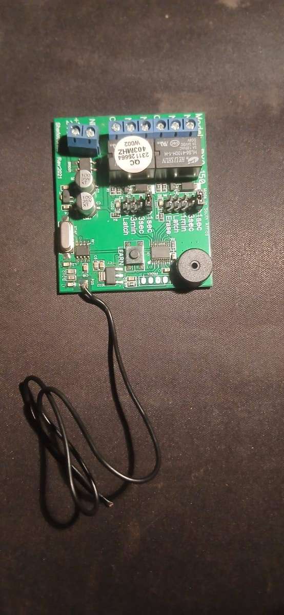 Sherlotronics RX2-150 2-Channel 403MHz Code-Hopping Receiver PCB (circuit board).