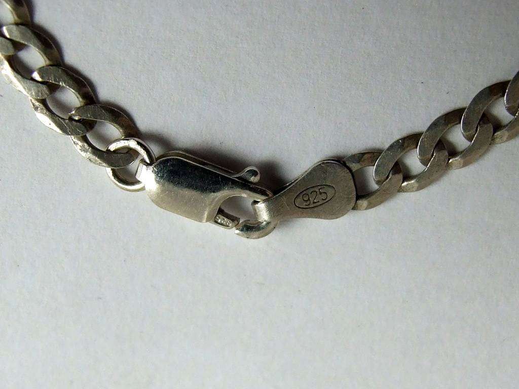 Sterling Silver 925 Curb Link Chain Bracelet  4mm x 21cm