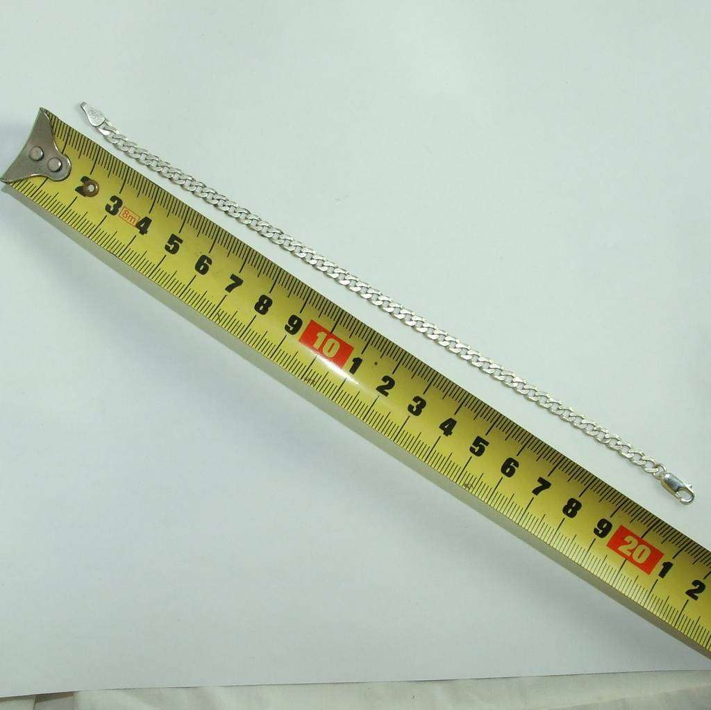 Sterling Silver 925 Curb Link Chain Bracelet  4mm x 21cm