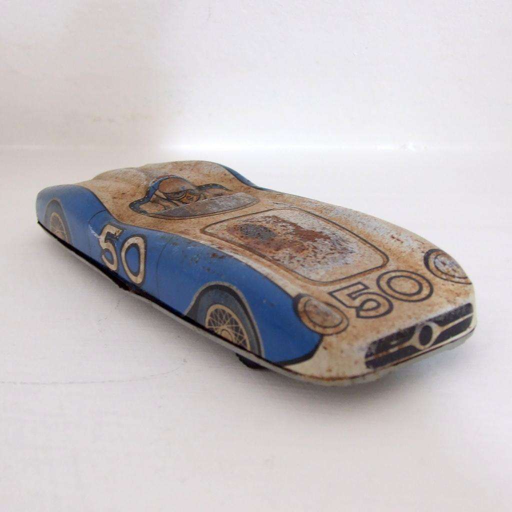 Vintage 1950s Japanese Tinplate Streamline Racing Car  No. 50
