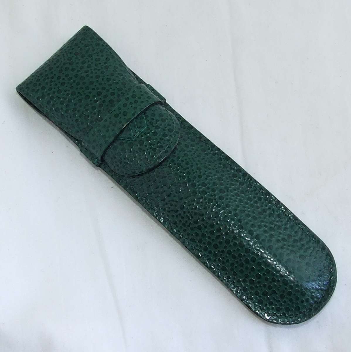 Rare WATERMAN  "Lady Charlotte" green enamel and gold ballpoint pen with original leather case