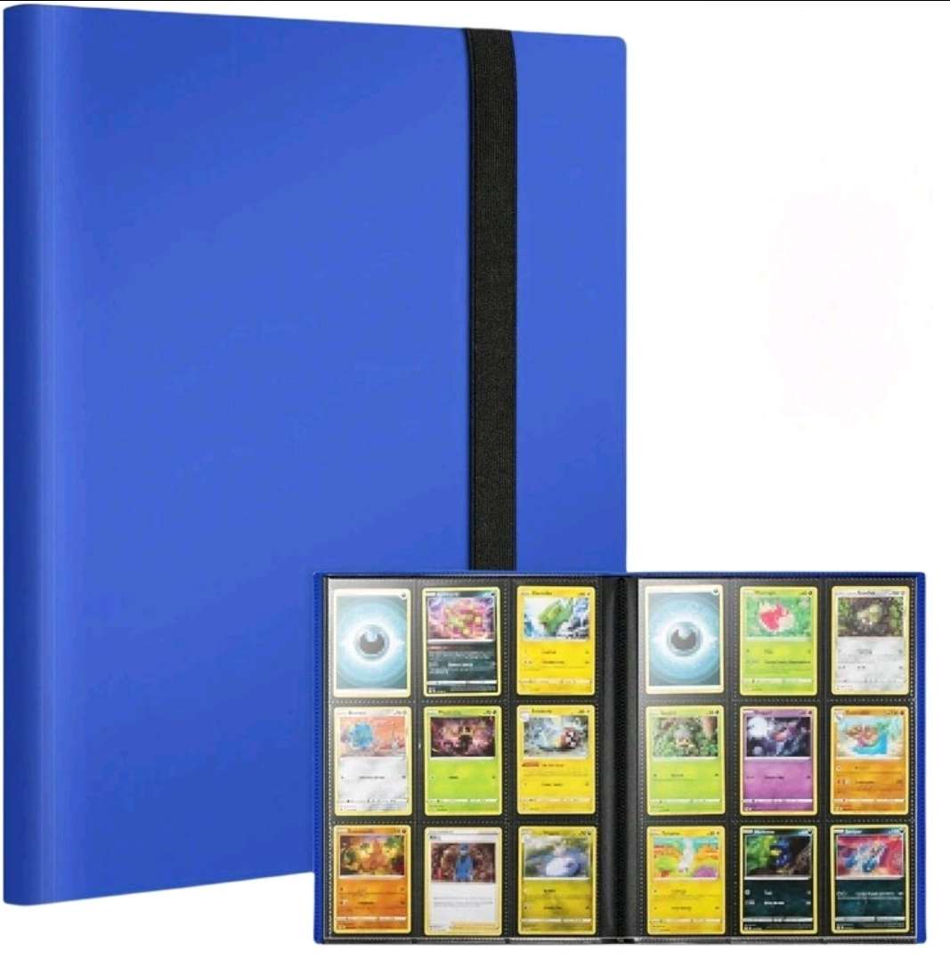 Card Binder 9 Pocket Side Loading - 360 Cards - Blue
